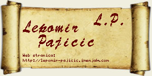 Lepomir Pajičić vizit kartica